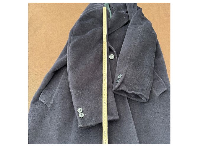 Max Mara Mantello Abrigo Lana y Cachemira Azul oscuro - vista 10
