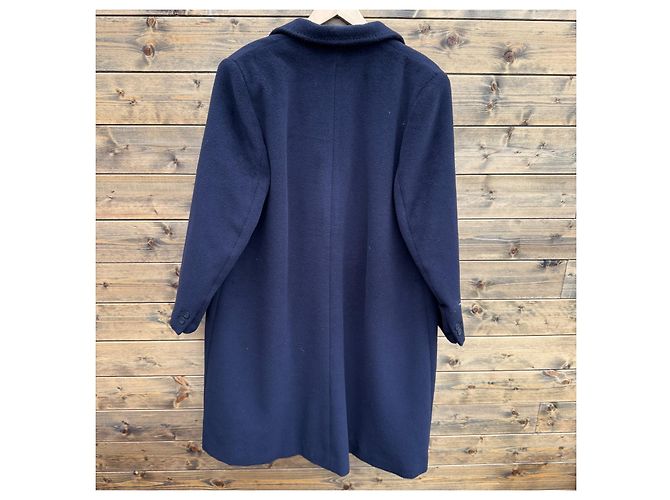 Max Mara Mantello Abrigo Lana y Cachemira Azul oscuro - vista 2