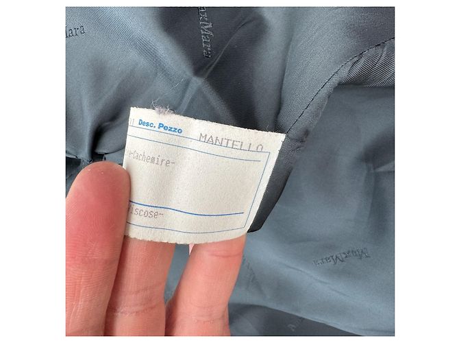 Max Mara Mantello Abrigo Lana y Cachemira Azul oscuro - vista 7