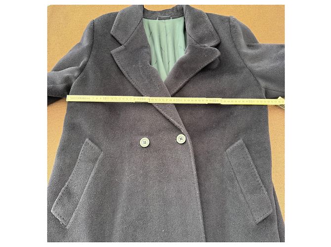 Max Mara Mantello Abrigo Lana y Cachemira Azul oscuro - vista 8