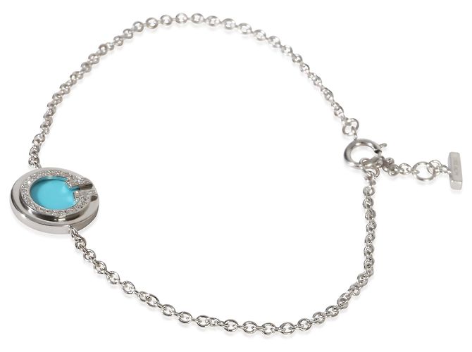 Bracciale Tiffany T Circle in oro bianco, turchese e diamanti di Tiffany & Co. - vista 2