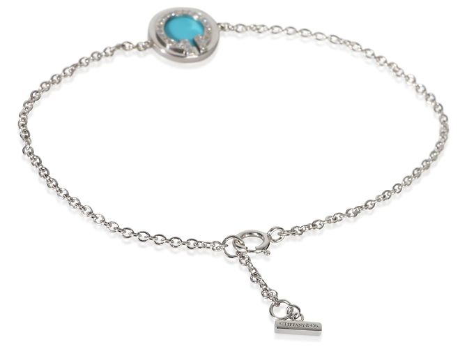 Bracciale Tiffany T Circle in oro bianco, turchese e diamanti di Tiffany & Co. - vista 3