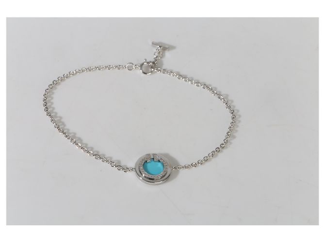 Bracciale Tiffany T Circle in oro bianco, turchese e diamanti di Tiffany & Co. - vista 4