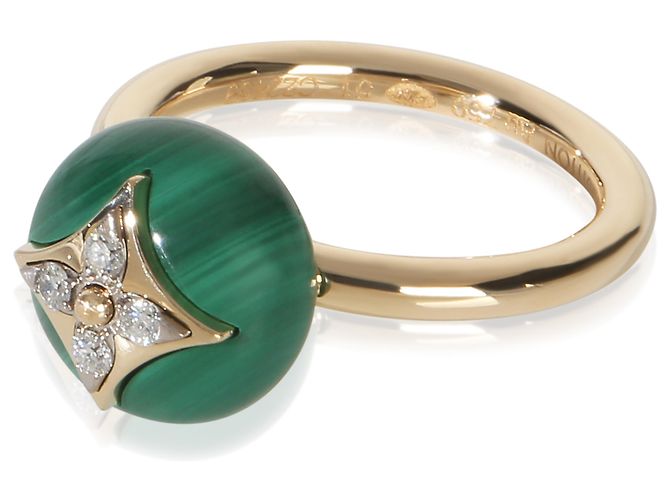 Anello B Blossom in oro giallo, malachite e diamante Louis Vuitton - vista 3
