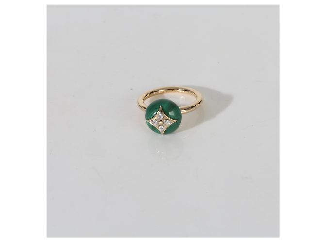 Anello B Blossom in oro giallo, malachite e diamante Louis Vuitton - vista 6