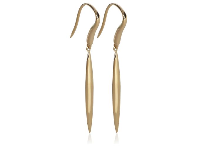 Orecchini pendenti a piuma in oro giallo Tiffany & Co. - vista 2