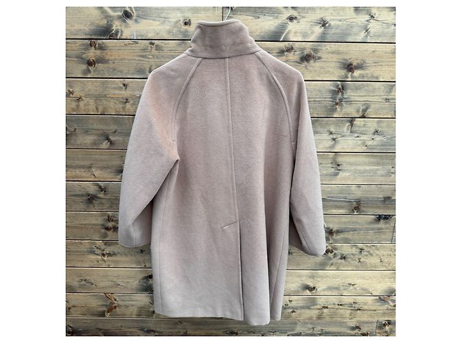 Max Mara Kappa Abrigo de Lana Rosa-Beige - vista 2