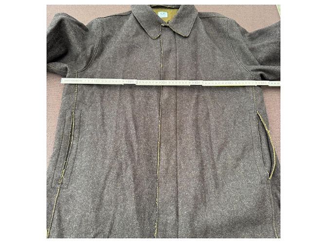 CP Company Wool Blend Overcoat Grey - view 6