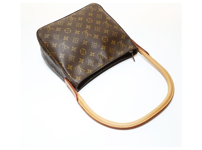Borsa a Spalla Louis Vuitton Monogram Looping MM Marrone - vista 8