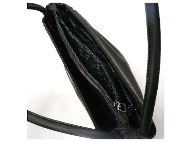 Prada Ein-Schulter-Nylon-Handtasche Braun Schwarz - Ansicht 10