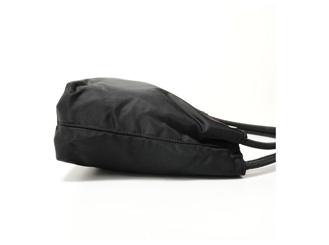 Prada Ein-Schulter-Nylon-Handtasche Braun Schwarz - Ansicht 4