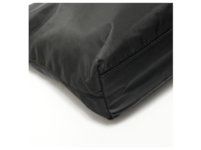 Prada Ein-Schulter-Nylon-Handtasche Braun Schwarz - Ansicht 5