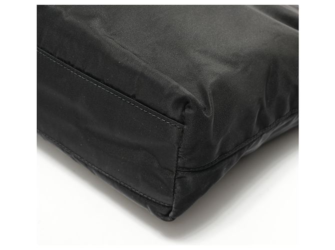 Prada Ein-Schulter-Nylon-Handtasche Braun Schwarz - Ansicht 6