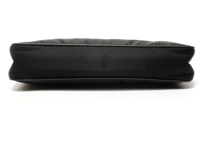 Borsa a tracolla in nylon e pelle Saffiano con logo Triangle Prada Nero - vista 7
