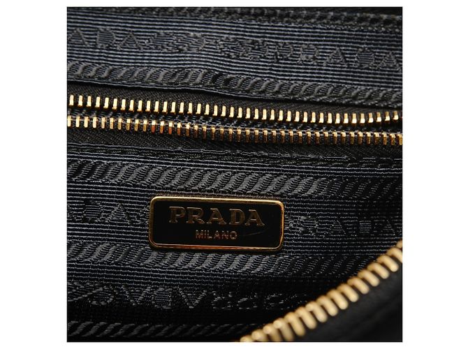 Borsa a tracolla in nylon e pelle Saffiano con logo Triangle Prada Nero - vista 9