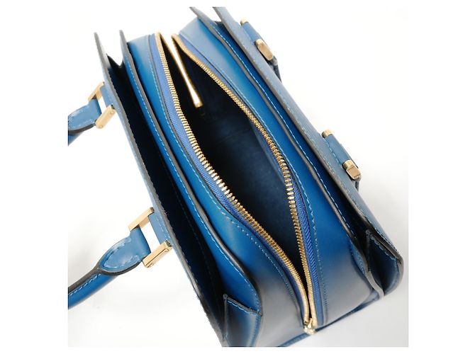 Borsa Louis Vuitton Pont Neuf Epi Blu - vista 10