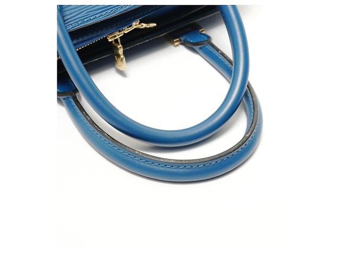 Borsa Louis Vuitton Pont Neuf Epi Blu - vista 11