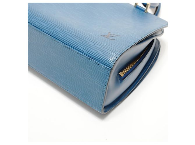 Borsa Louis Vuitton Pont Neuf Epi Blu - vista 6