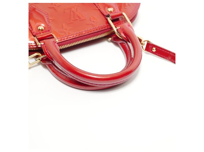 Borsa Louis Vuitton Alma BB Monogram Vernis Rosso Monogramma - vista 12