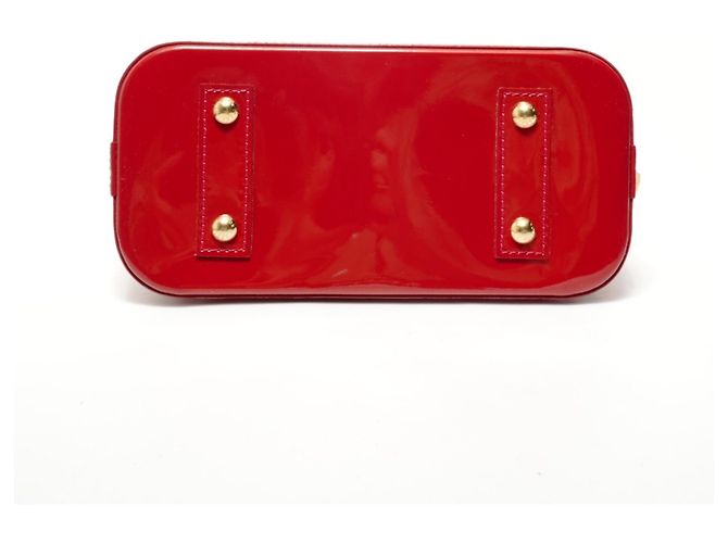 Borsa Louis Vuitton Alma BB Monogram Vernis Rosso Monogramma - vista 7