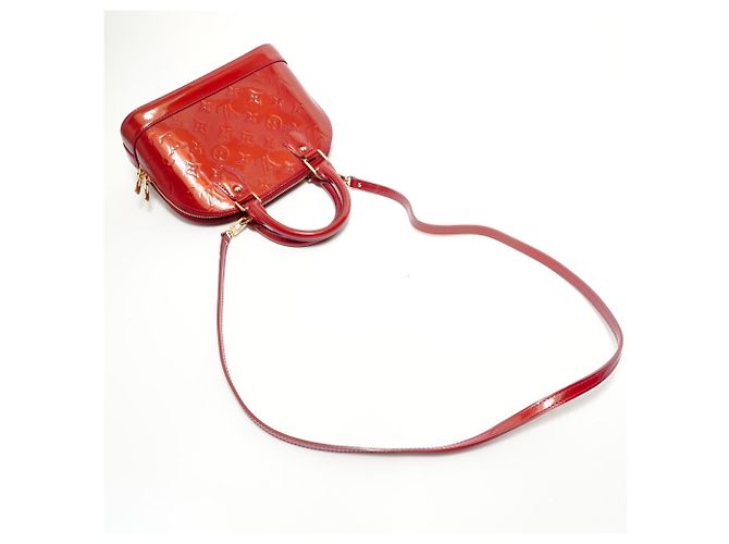 Borsa Louis Vuitton Alma BB Monogram Vernis Rosso Monogramma - vista 8