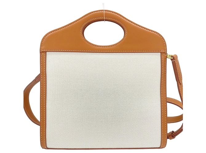 Mini borsa a taschino Burberry Bianco - vista 3