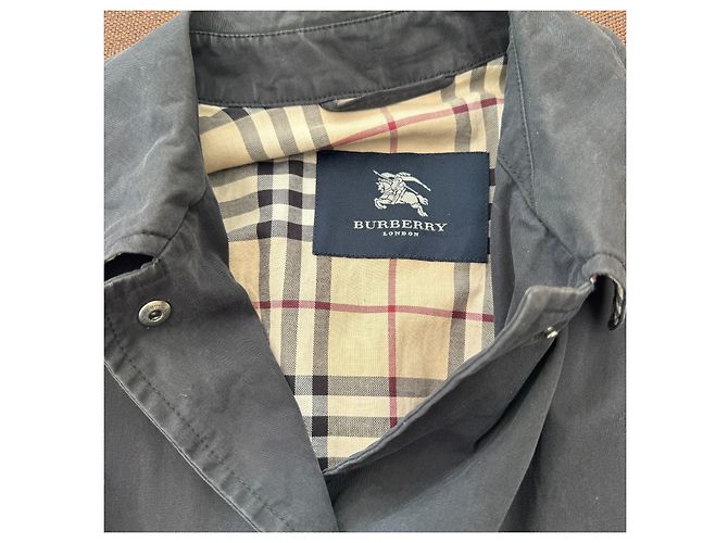 Gabardina Burberry con forro Nova Check Gris antracita - vista 3