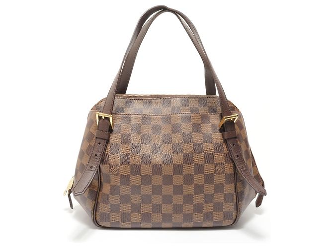 Borsa Louis Vuitton Damier Belem MM Marrone Damier ebene - vista 2