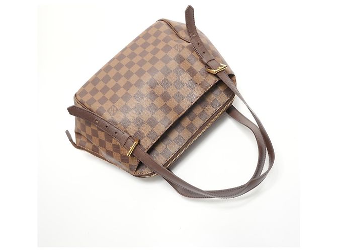 Borsa Louis Vuitton Damier Belem MM Marrone Damier ebene - vista 8
