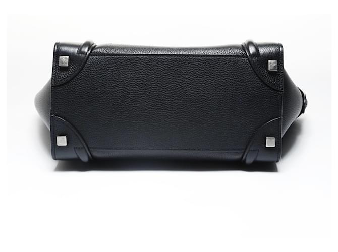 Céline Borsa Celine Luggage Micro Shopper Nero - vista 7