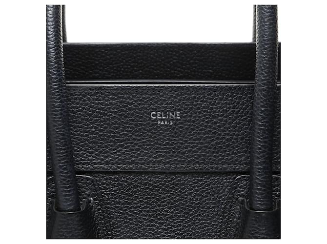 Céline Borsa Celine Luggage Micro Shopper Nero - vista 8