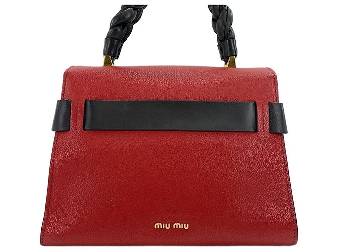 Borsa 2-Way Miu Miu Miu Madras Click Rosso - vista 3