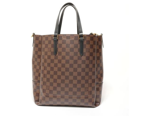 Borsa Tote Louis Vuitton Damier Ebene Belmont NV BB Marrone - vista 2