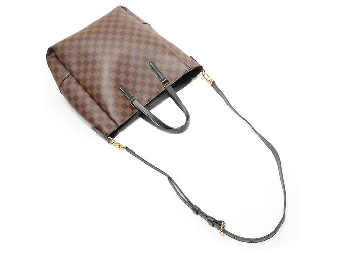Borsa Tote Louis Vuitton Damier Ebene Belmont NV BB Marrone - vista 8