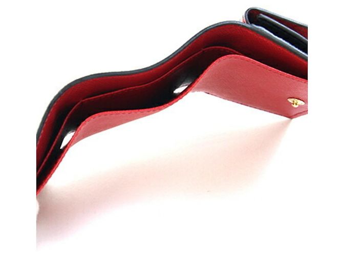 Prada Tri-fold Wallet Black Red - view 3