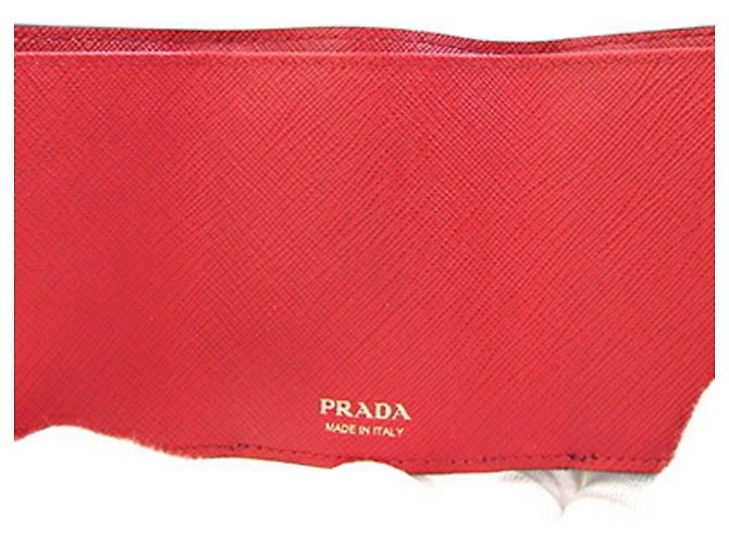 Prada Tri-fold Wallet Black Red - view 4