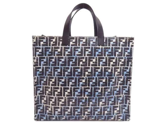 Borsa Tote Fendi Zucca Pattern Nero - vista 2