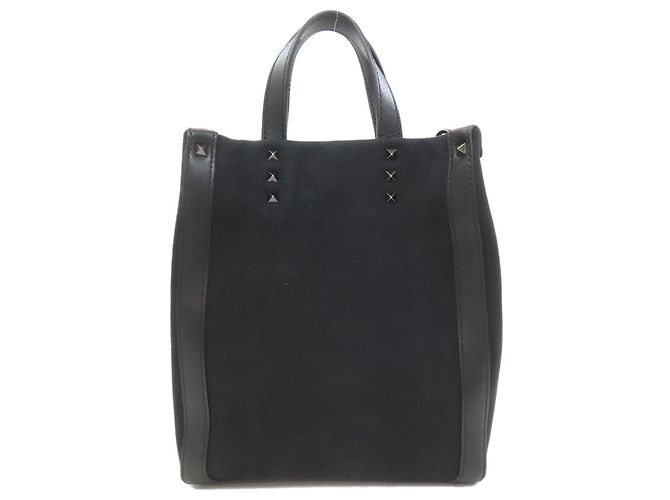 Borsa 2-Way con borchie Valentino Nero - vista 2