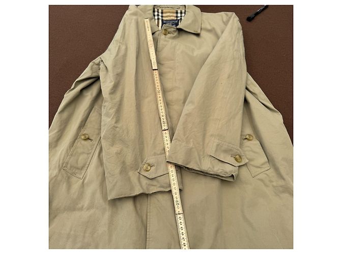 Burberrys Trench Coat Balmacaan Beige in Cotone - vista 10
