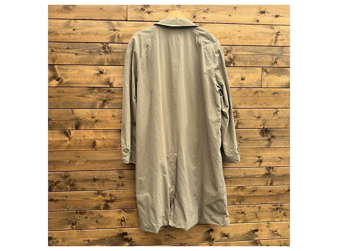 Burberrys Trench Coat Balmacaan Beige in Cotone - vista 2
