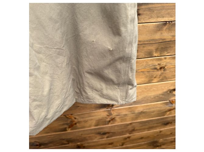 Burberrys Trench Coat Balmacaan Beige in Cotone - vista 3