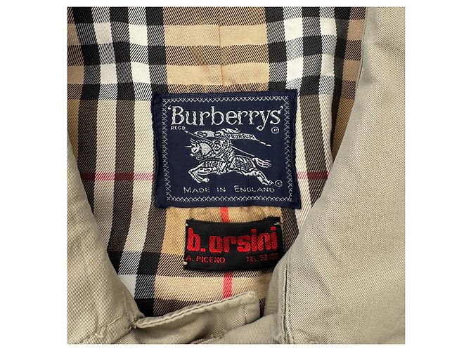 Burberrys Trench Coat Balmacaan Beige in Cotone - vista 4
