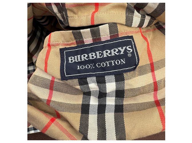 Burberrys Trench Coat Balmacaan Beige in Cotone - vista 6