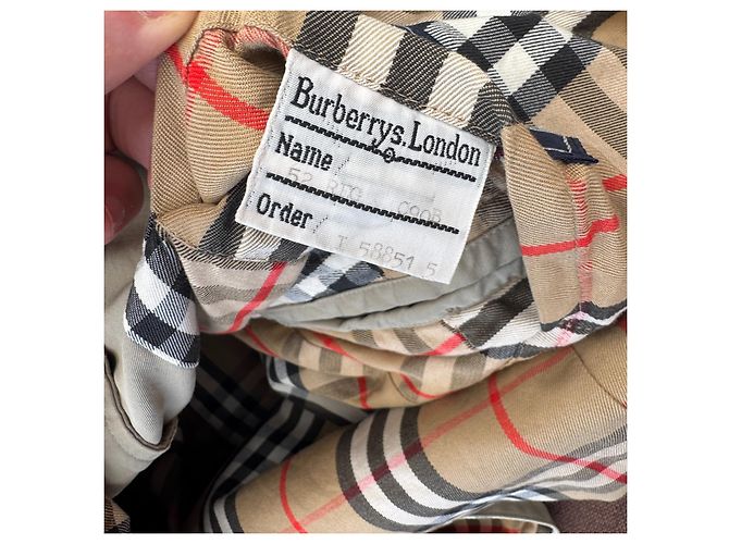 Burberrys Trench Coat Balmacaan Beige in Cotone - vista 7