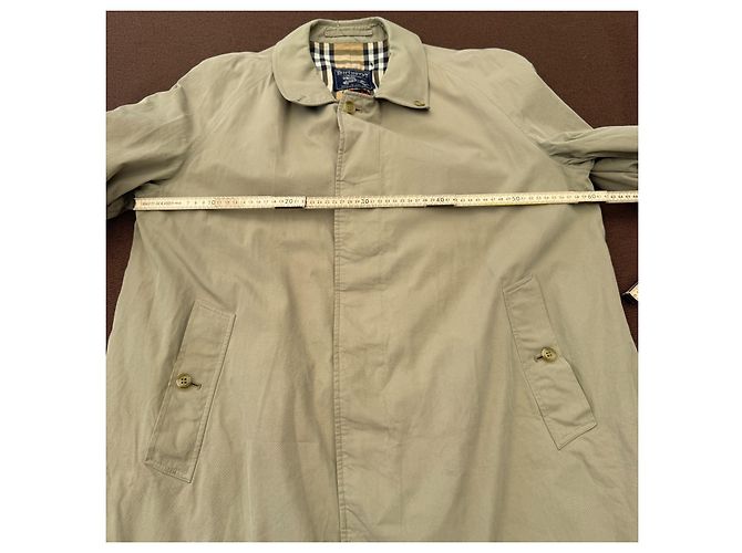 Burberrys Trench Coat Balmacaan Beige in Cotone - vista 8