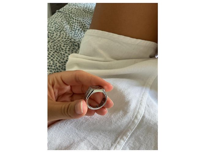 Louis Vuitton chevalière monogramme Plata - vista 6