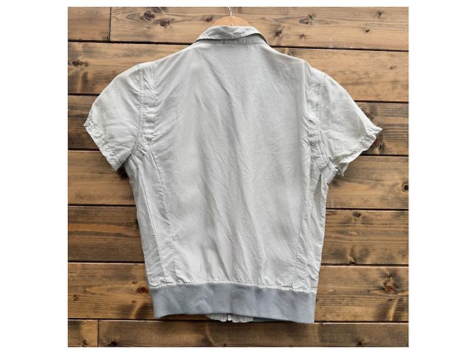 Autre Marque C.P. Company Camicia a Maniche Corte con Zip Beige - vista 2