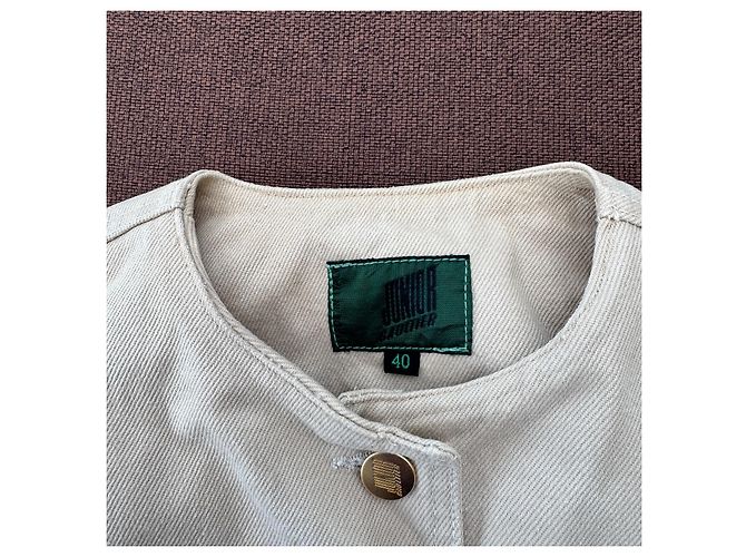 Jean Paul Gaultier Chaqueta corta Junior Gaultier de algodón beige - vista 5