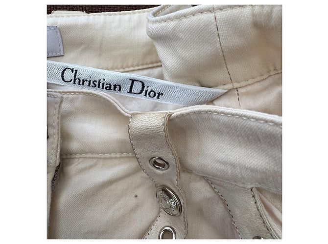 Christian Dior Boutique Minifalda Crema Blanco Beige - vista 4