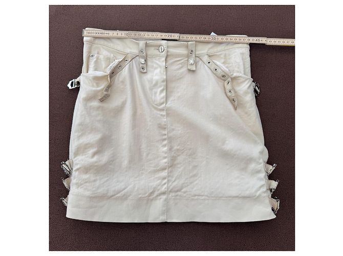 Christian Dior Boutique Minifalda Crema Blanco Beige - vista 5